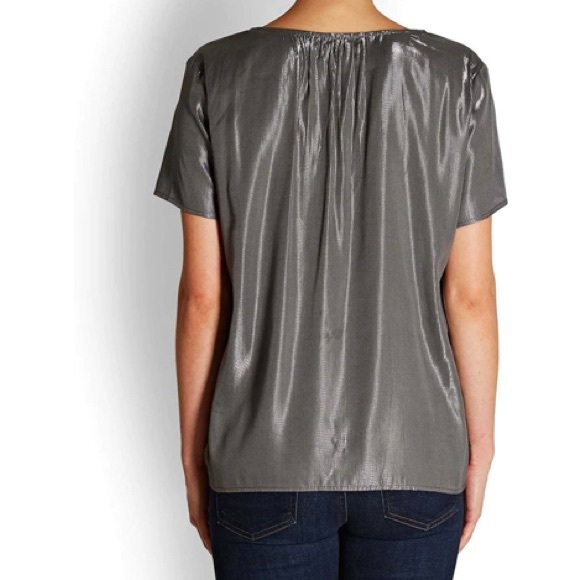 NEW VELVET by Graham & Spencer Shimmer Metallic Blouse/Top Size Small - Picture 13 of 14